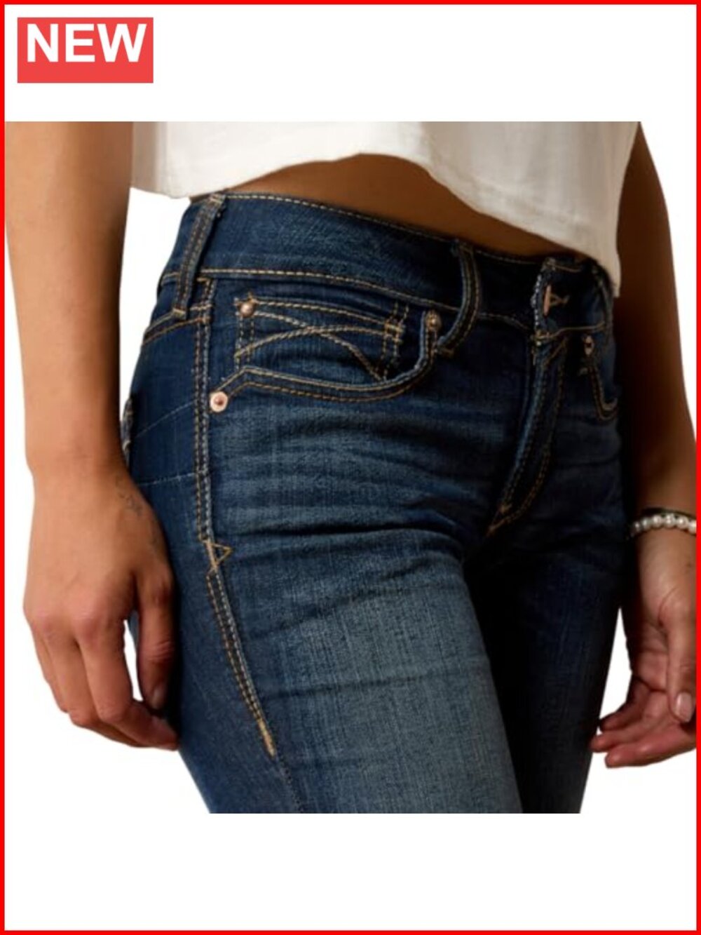 Perfect Rise Boot Cut Jeans Stretch Denim Mid Rise - Picture 4 of 6